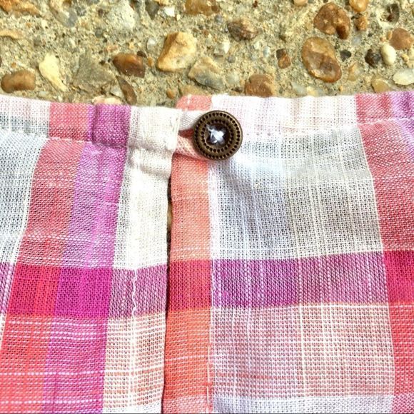 Bobeaux Plaid Peplum Bell Sleeve Shirt Tunic L - Picture 10 of 10